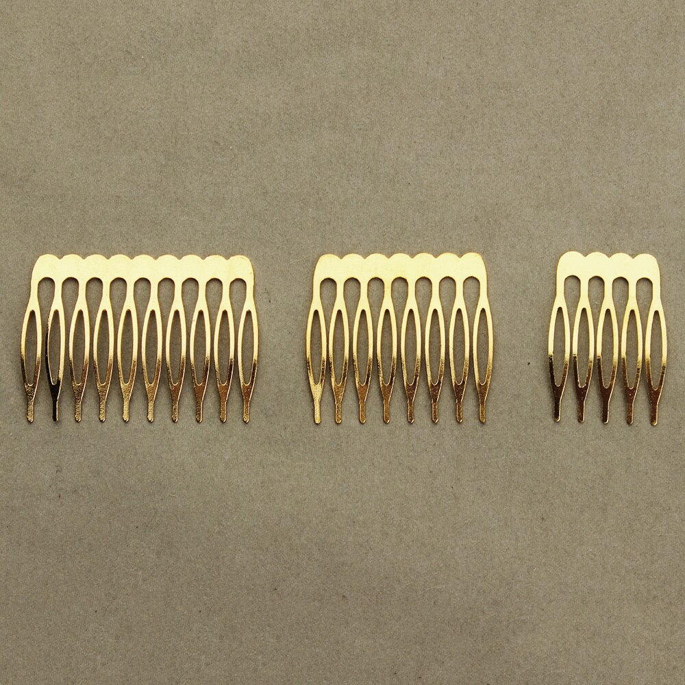 10 Stks/partij 5/8/10 Tanden Metalen Kam Clips Claw Haarspelden Haar Clips Diy Sieraden Bevindingen Voor Vrouwen Bruiloft haar Leveringen