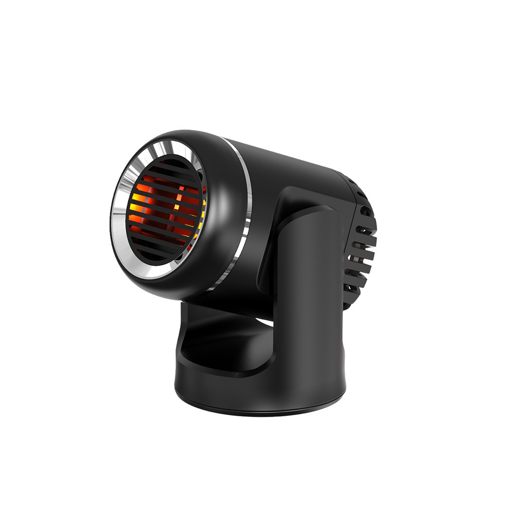 Mini Electric Heater 12v Car Heater Defroster For Car 2V/130W Fast Heating Quickly Defrost Defogger Demister Auto Heat Dryer: black