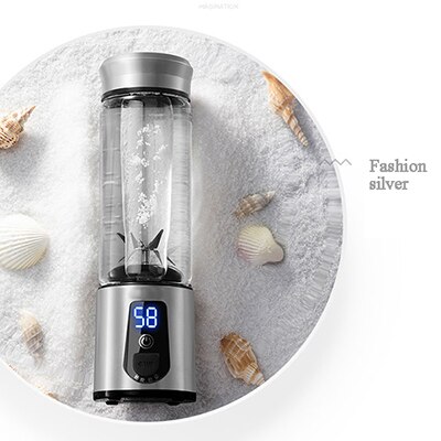 Bærbar elektrisk juicer blender mini frukt mixers juicer frukt extractors mat milkshake multifunksjon juice maker maskin: Sølv