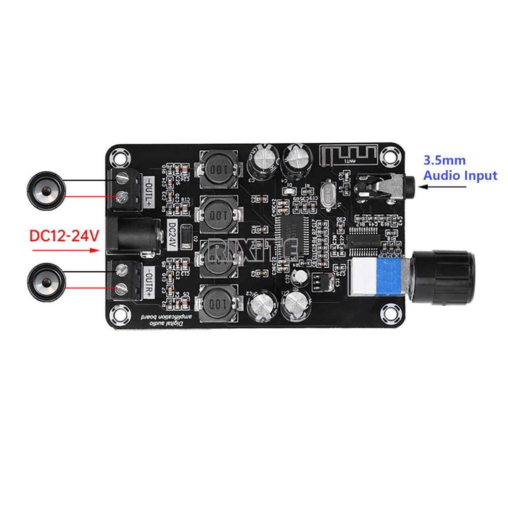 Bluetooth 5.0 Digital Audio Power Amplifier Module 50W*2 TPA3118D2 Dual channel Class D Audio Power Amplifier Board DC12V~24V