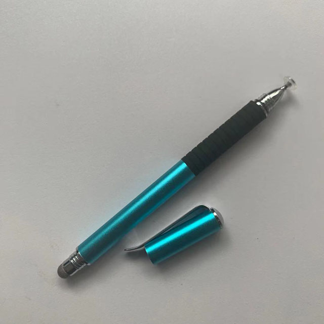 2 in 1 Precision Series Disc Stylus Drawing Touch Pen with 2 Replaceable Disc Tips and 1 Fiber Tip for All Touch Screen Devices: Light Blue