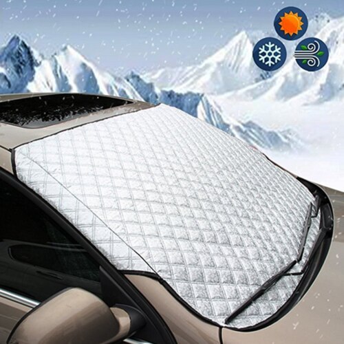 Vinter bil forrude forrude frontdæksel anti sne frost is skjold støvbeskytter varme solmåtte stort sne støv beskytter