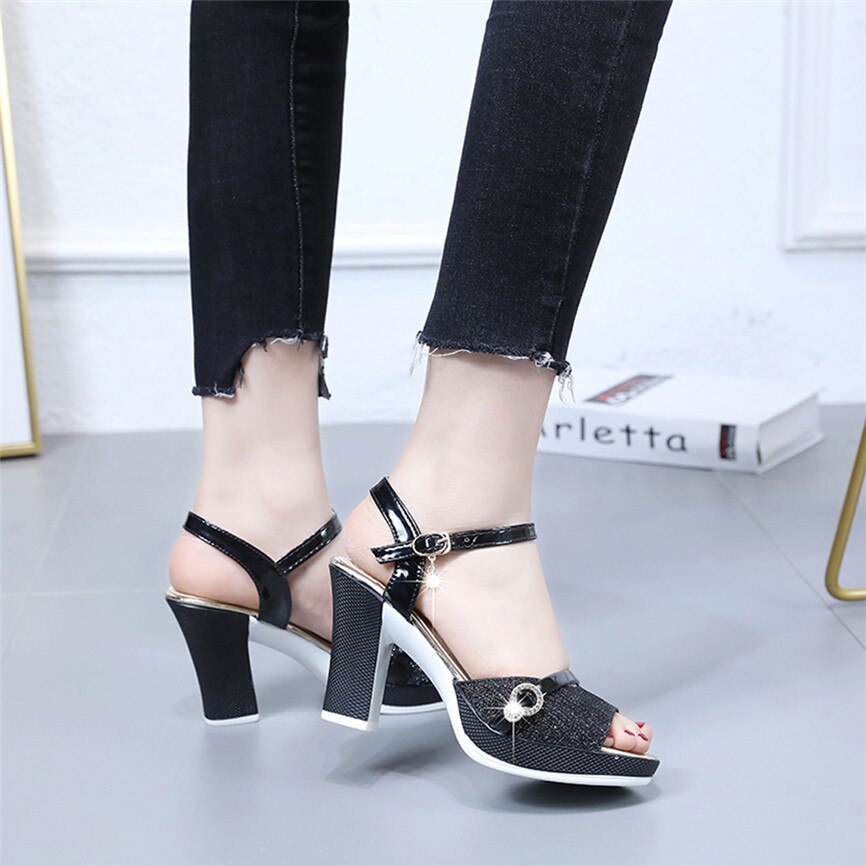 Women Sandals Summer Shoes Woman Dress Shoes Bling Weddging Shoes Silver High Heels Pumps Ladies Shoes Zapatos Mujer