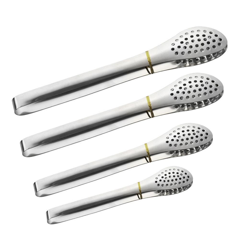 Cocina de acero inoxidable plato de frotamiento pinzas de ensalada herramientas de cocina Abrazadera para calor pinzas para hornear olla Clip pastelería Anti W0R1