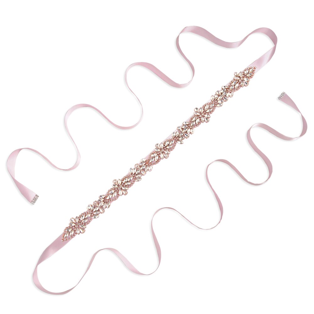 TRiXY S429 różbyć winnym złoto dżetów pas pas ślubny diament szarfa pasek robić sukni ślubnej kość słoniowa aplikacja ślubna na akcesoria ślubne: różowy