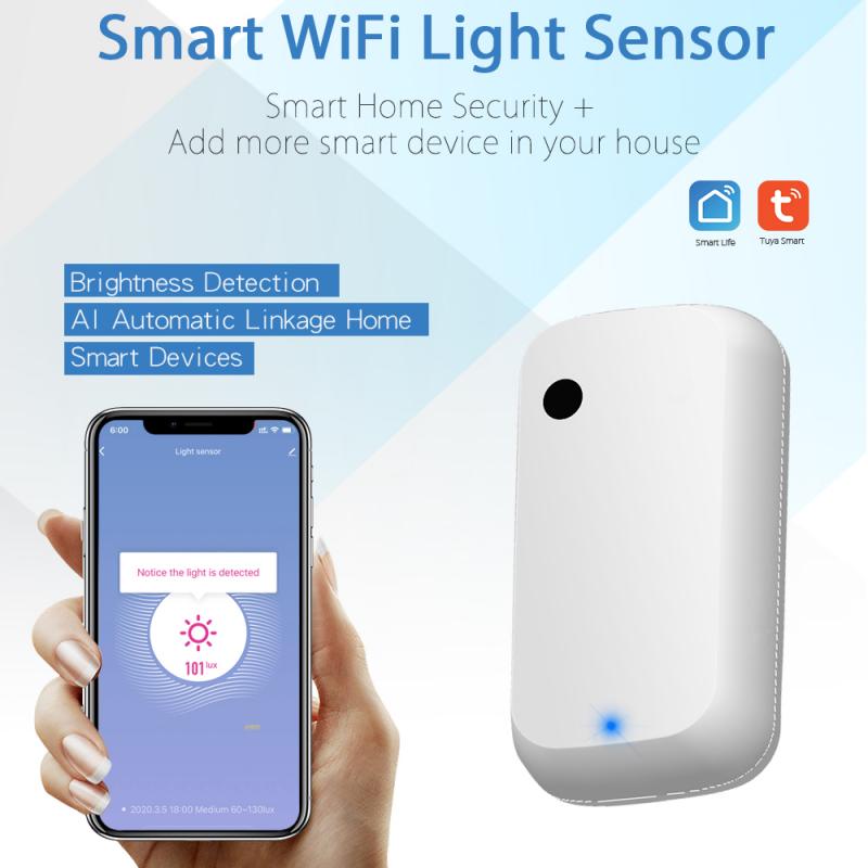 Tuya Smart Home, Casa Intelligente Homekit 180 ° WIFI ILLUMINAMENTO Sensore WiFi Sensore di Luminosità Alexa Google Casa di Vita Intelligente USB Sensore di LUCE