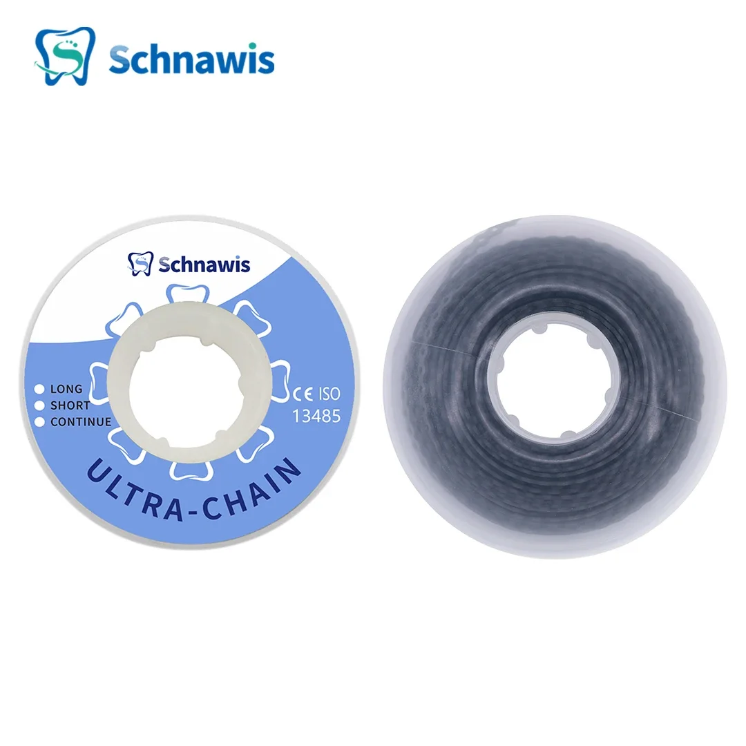 Zahn ärztliche kiefer ortho pä dische elastische Kraft kette farbiges Gummiband 15 Fuß/Spule lange kurze durchgehende Kraft kette für Klammern Zahnspangen: Blau