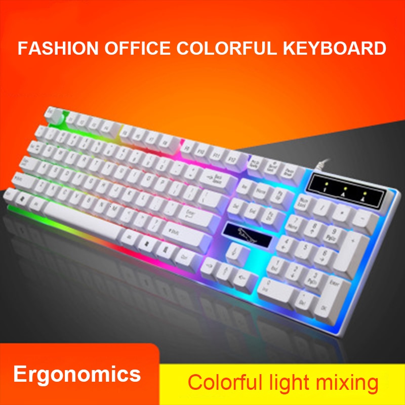 002K RGB Gaming Keyboard Backlit Wired Mechanical Feel Game Keyboard Computer Peripherals Teclado Gamer Mecanico