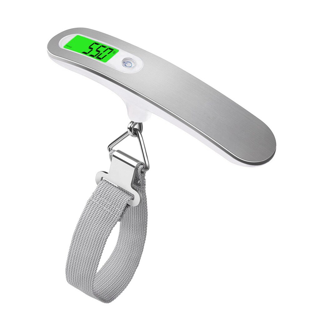 Digital bærbar kuffert rejsevægt 50kg x 10g lcd bagagevægt hængevægt balancevægt lcd