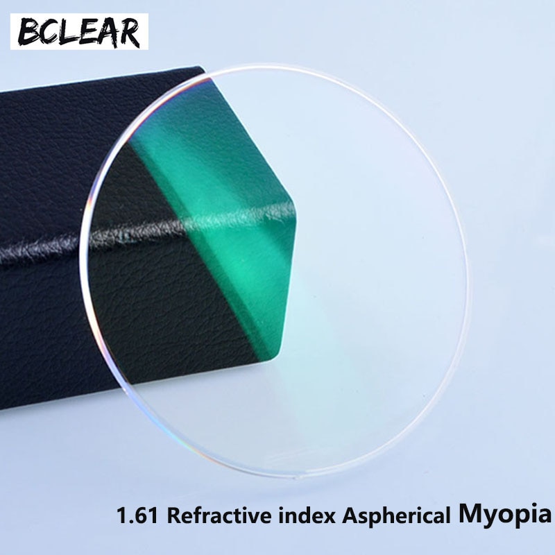 BCLEAR 1.61 Index Resin Lenses Optical Lens UV400 Reflective Coating Lens Optical Glasses Eyeglass for Myopia Short Sight