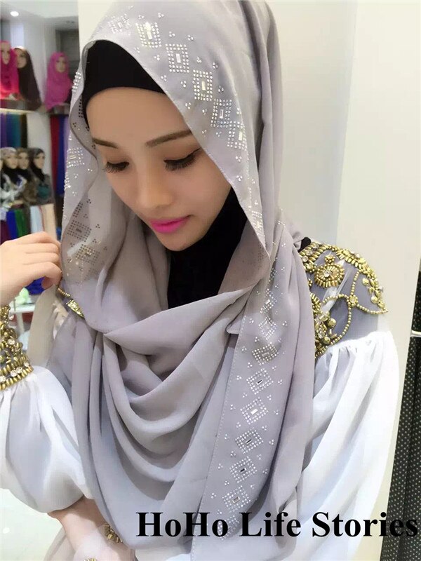 CJ118 180*70cm Middle East drilling Austria muslim hijabs scarf beautiful women of scarves (no underscarf): 10
