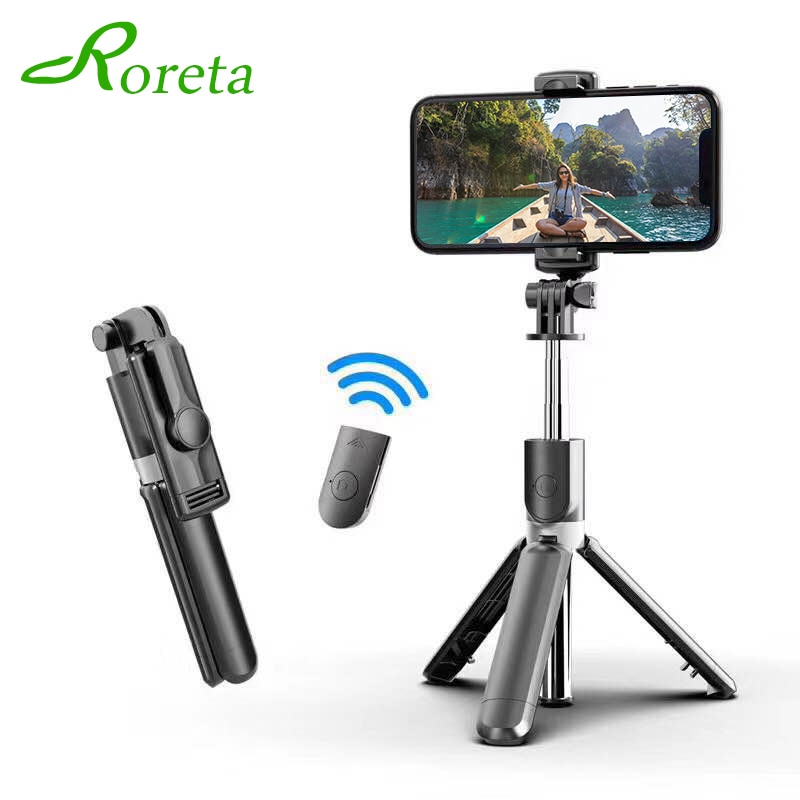 Roreta 3 In 1 Draadloze Bluetooth Selfie Stick Handheld Monopod Opvouwbare Statief Met Afstandsbediening Sluiter Voor Smart Telefoon