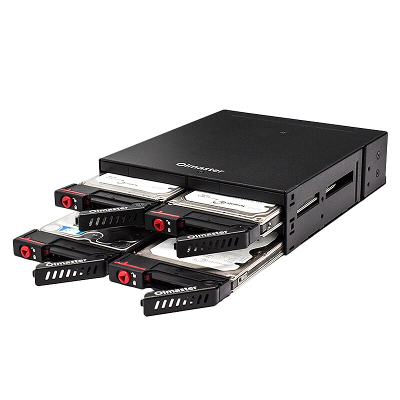 Oimaster 4 Bay SATA SSD Hard Drive Enclosure Rack Data Storage for 2.5Inch SATA SSD HDD Home Backup Mail Storage Computer Case