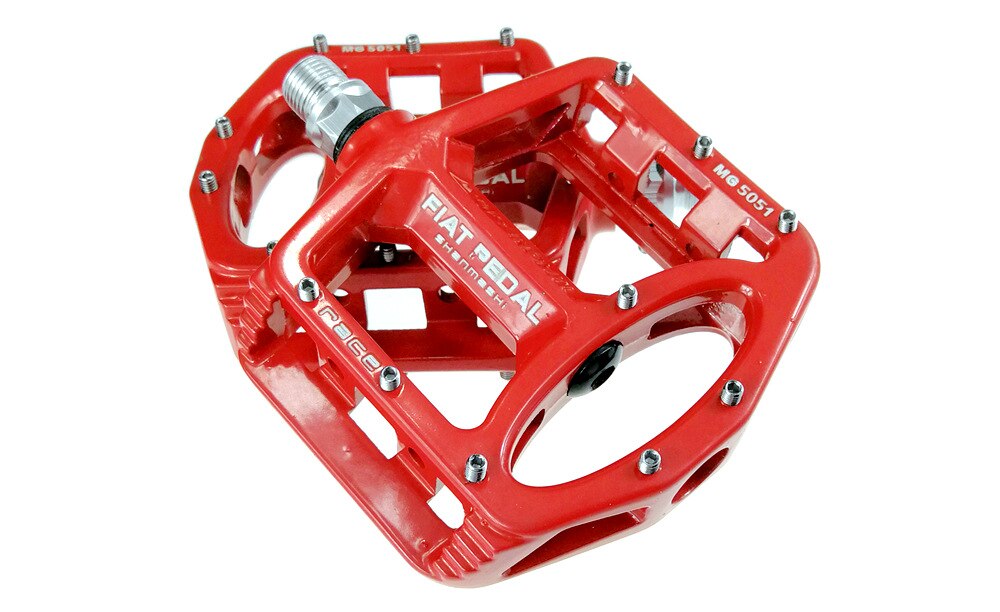 Ultralight Bicycle Pedals Magnesium Alloy Mountain Bike Flat Pedals Non-slip MTB Road Bike Pedals Platform Bicycle Accessories: Red