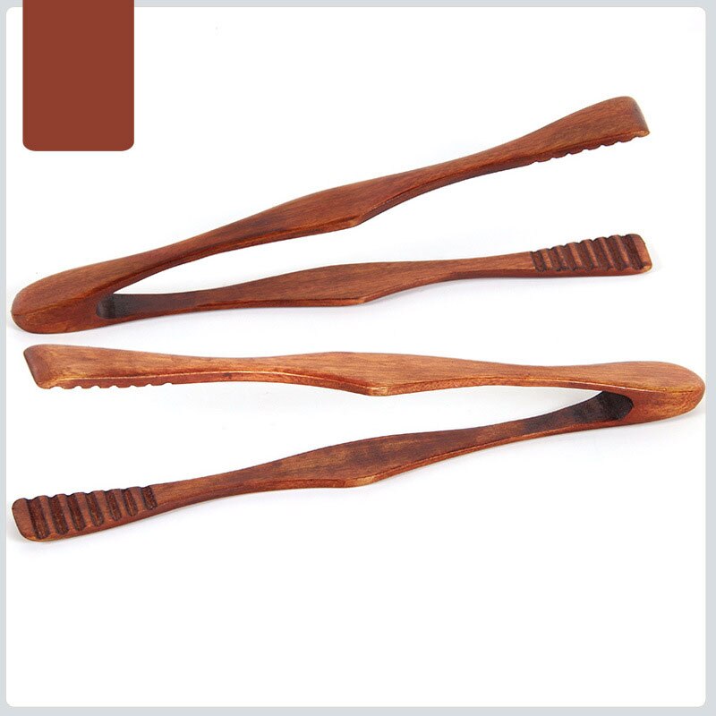 Pinzas de madera para comida, pinzas para bistec de barbacoa, hojaldre de pan para postres, pinza de Clip, herramientas de cocina para Buffet, utensilios de barbacoa, 1 ud.