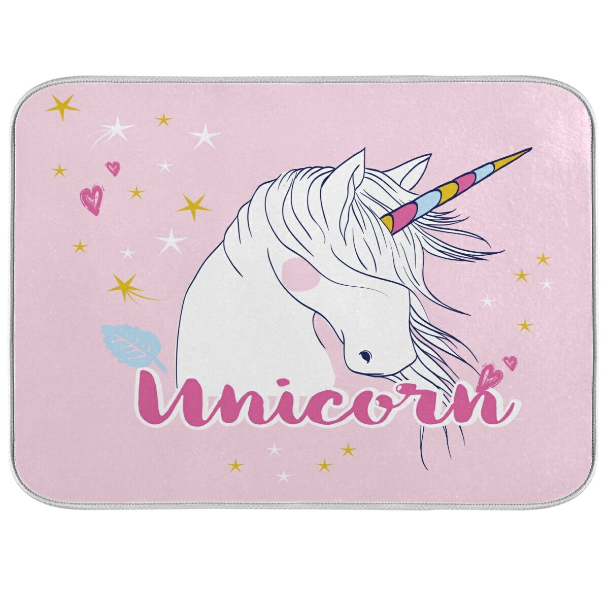 Cartoon Printed Tableware Pad Dish Mat Non-slip Microfiber Dish Drying Mat Kitchen Table Heat Insulation Anti Skid Pads Placemat: Item 3 / M 45.7x60.9cm