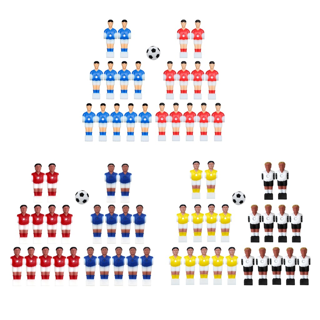 22pcs Resin Mini Foosball Men Player Miniature Football Players Accessories