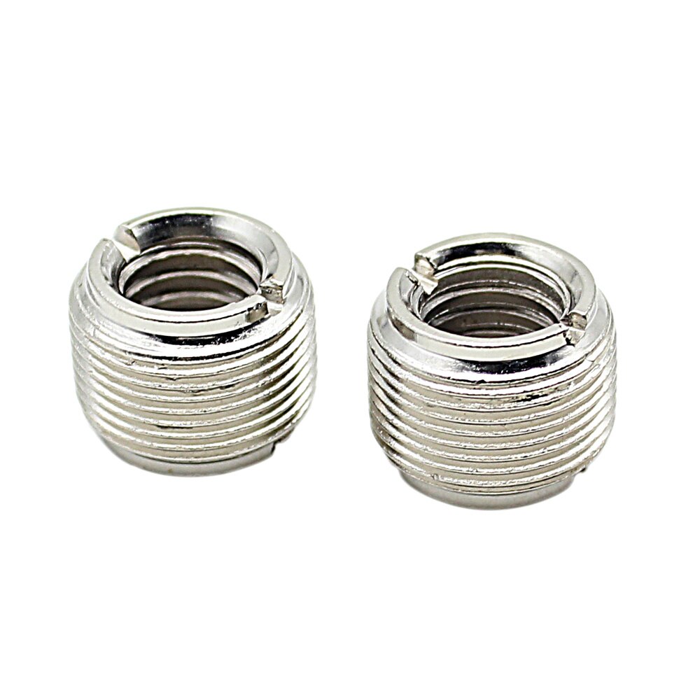 2pcs Microphone Mic Screw Nut Thread Adaptor 3/8" to 5/8" Connector Cupronickel