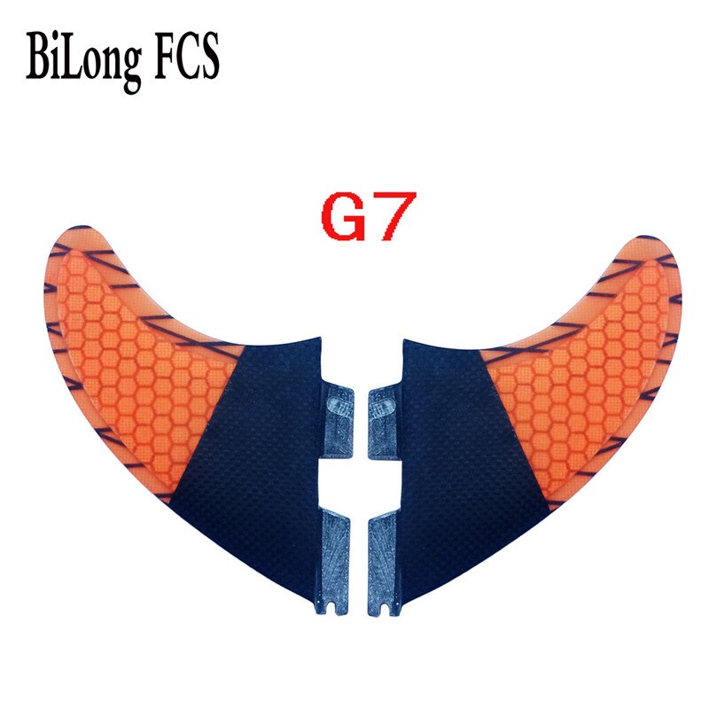 BiLong FCS II-aletas de fibra de carbono para tabla de surf, tamaño G3, G5, G7, Juego de 2 unidades