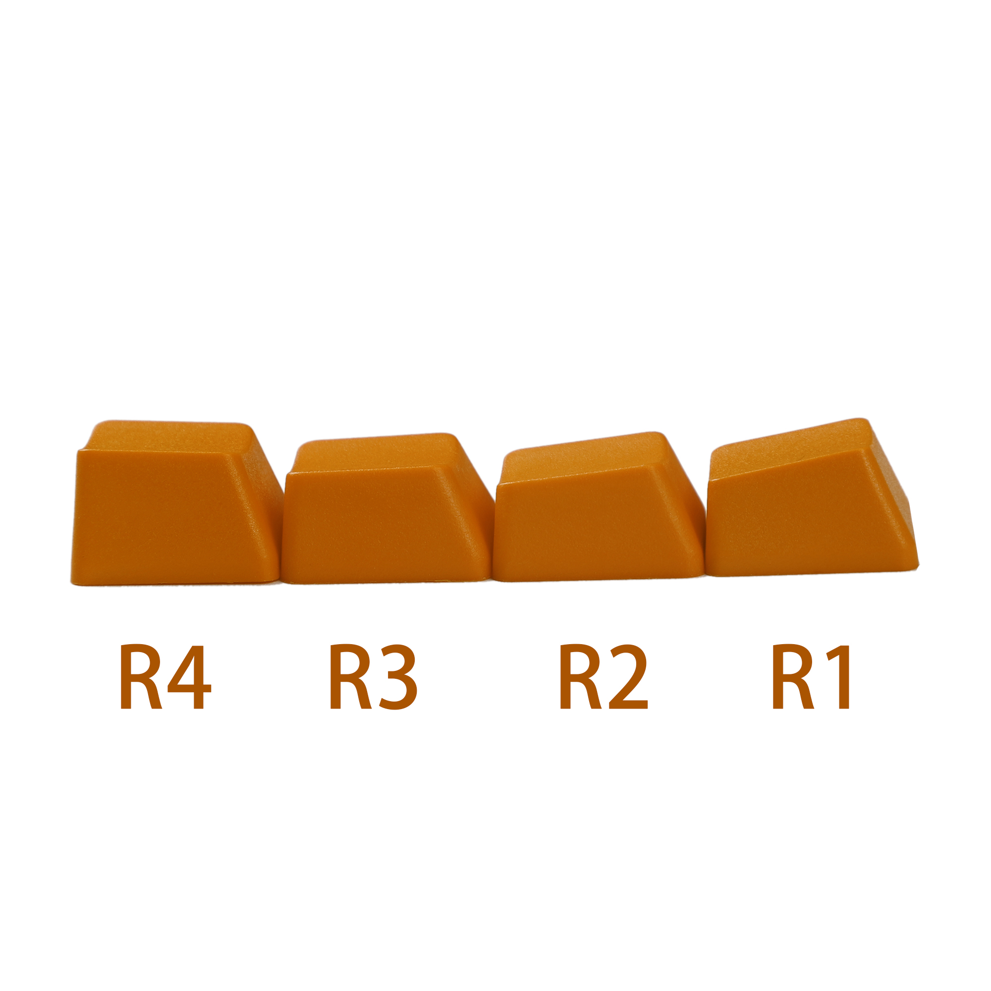 1u R1 R2 R3 R4 teclas personalizadas alfanuméricas de perfil OEM PBT grueso en blanco para teclas DIY: Naranja / INTERRUPTOR NEGRO