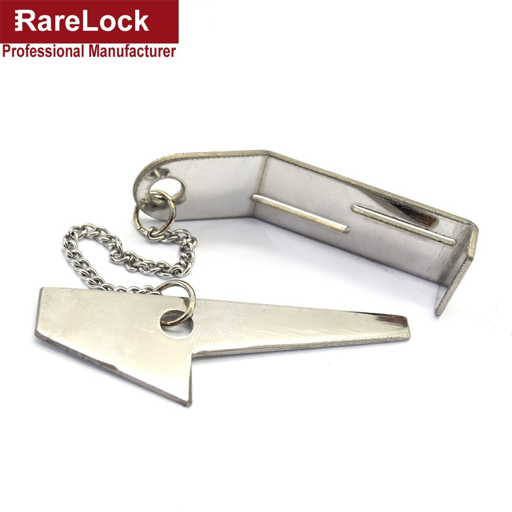 LHX Door Lock Stainless Steel Security Hasp Latch Lock No Installation Portable Convenient d