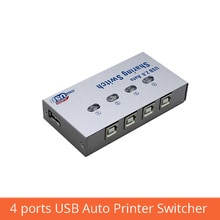 4 ports USB2.0 Automatic Printer switcher 4 in 1 out USB Hub multi PC sharing one USB2.0 device