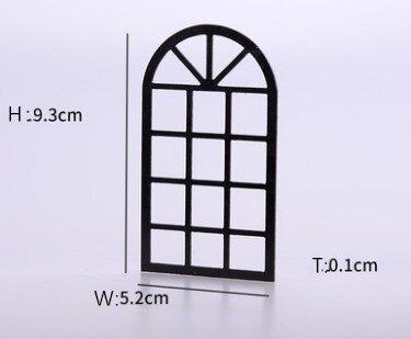 10pcs Building Model Material Window Doors Diy Hut Hand-assembled House Window Frames: 25scale