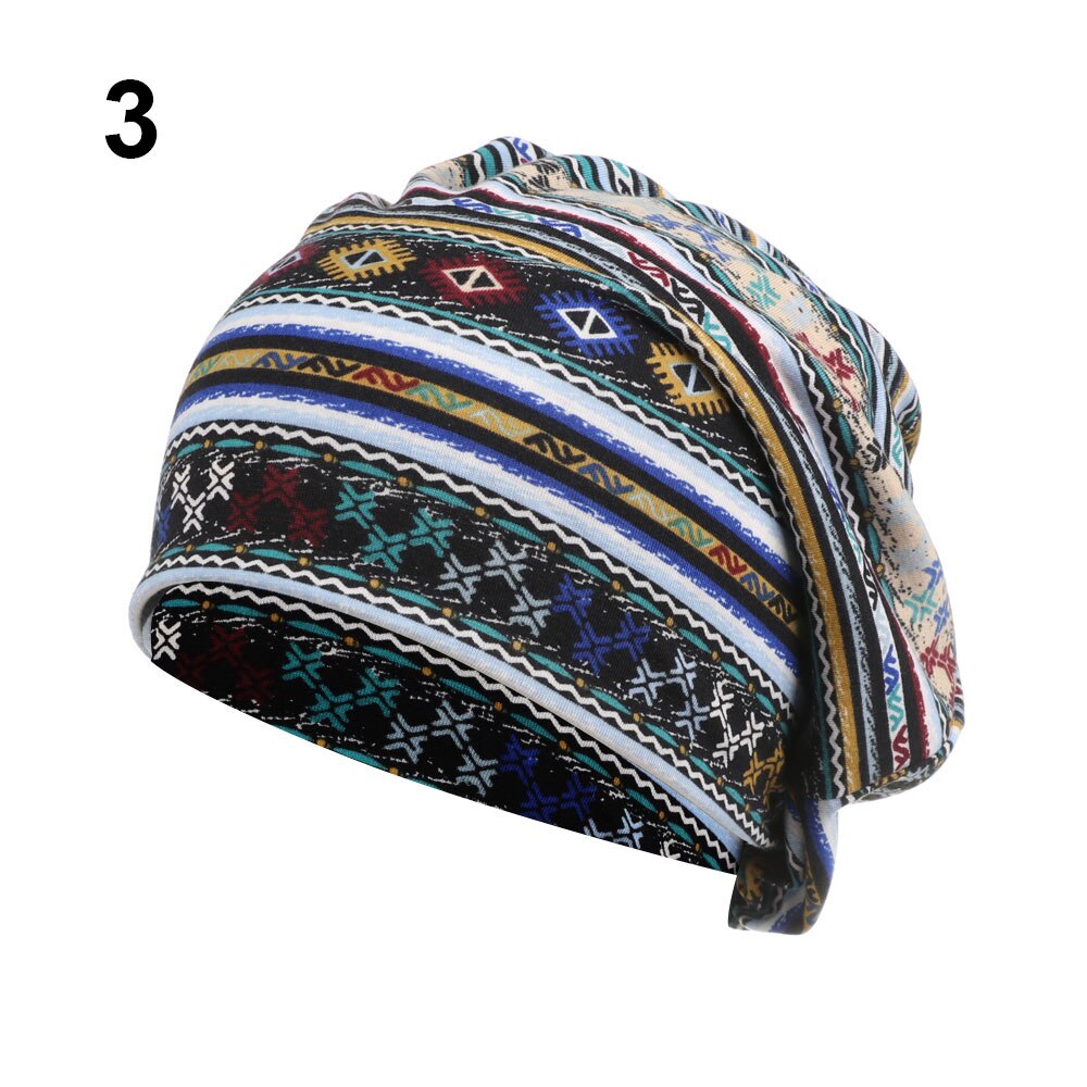 1Pc Baumwolle frauen ausgebeult Slouchy Mütze Hütte Sport lässig Headwear Haar Verlust Kopftuch Krebs Chemo Kappen Drucken kopf wickeln: 3