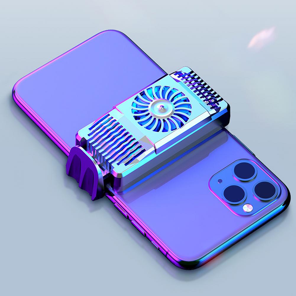Kabelloser schnellkühl-handykühler für xiaomi, huawei und samsung mit rückseitiger clip-befestigung und gaming-ständer