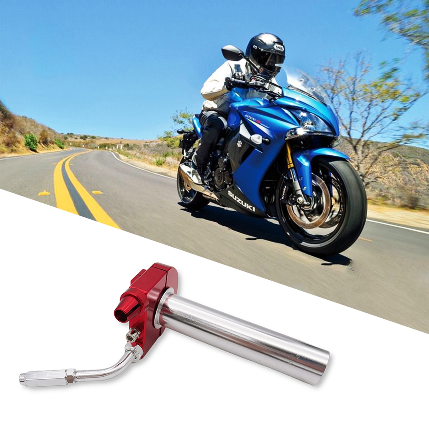 Motorcycle Throttle Assembly 7/8" Handlebar CNC Quick Twist Throttle Tube Handlebar Accelerator Twist Throttle Hand Grips