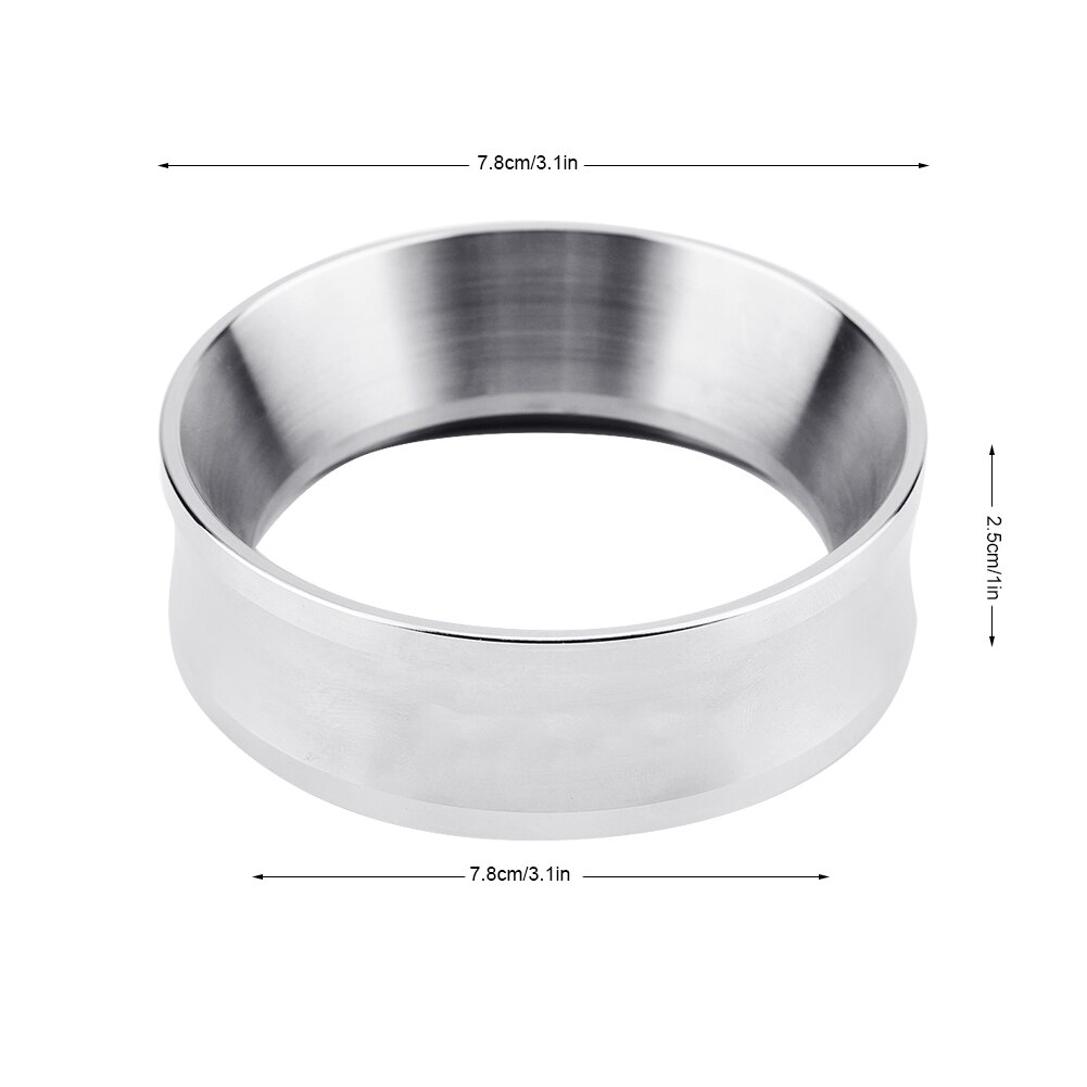Koffie Doseerring, Doseertrechter, 54 mm, accessoires voor espressokoffie, aluminium, metaal, voor filterhouder Sage Delonghi Breville, zwart, handsfree