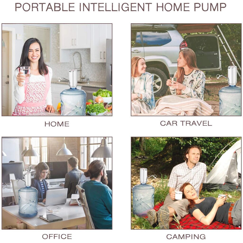 Intelligent Automatic Electric Drinking Dispenser Water Bottle Pump USB Charging