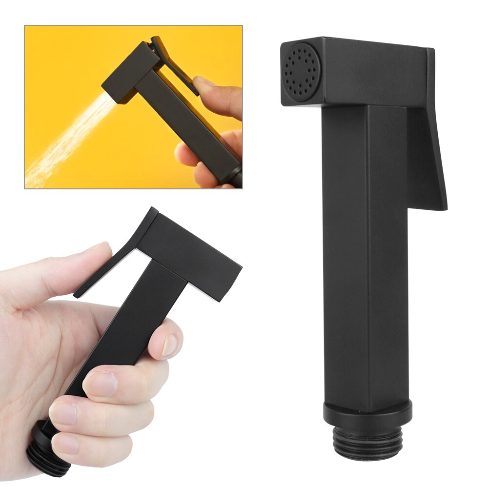 Wc Zelfreinigende Douchekop Zwart Handheld Koperen Badkamer Accessoires Bidet Spraye Set