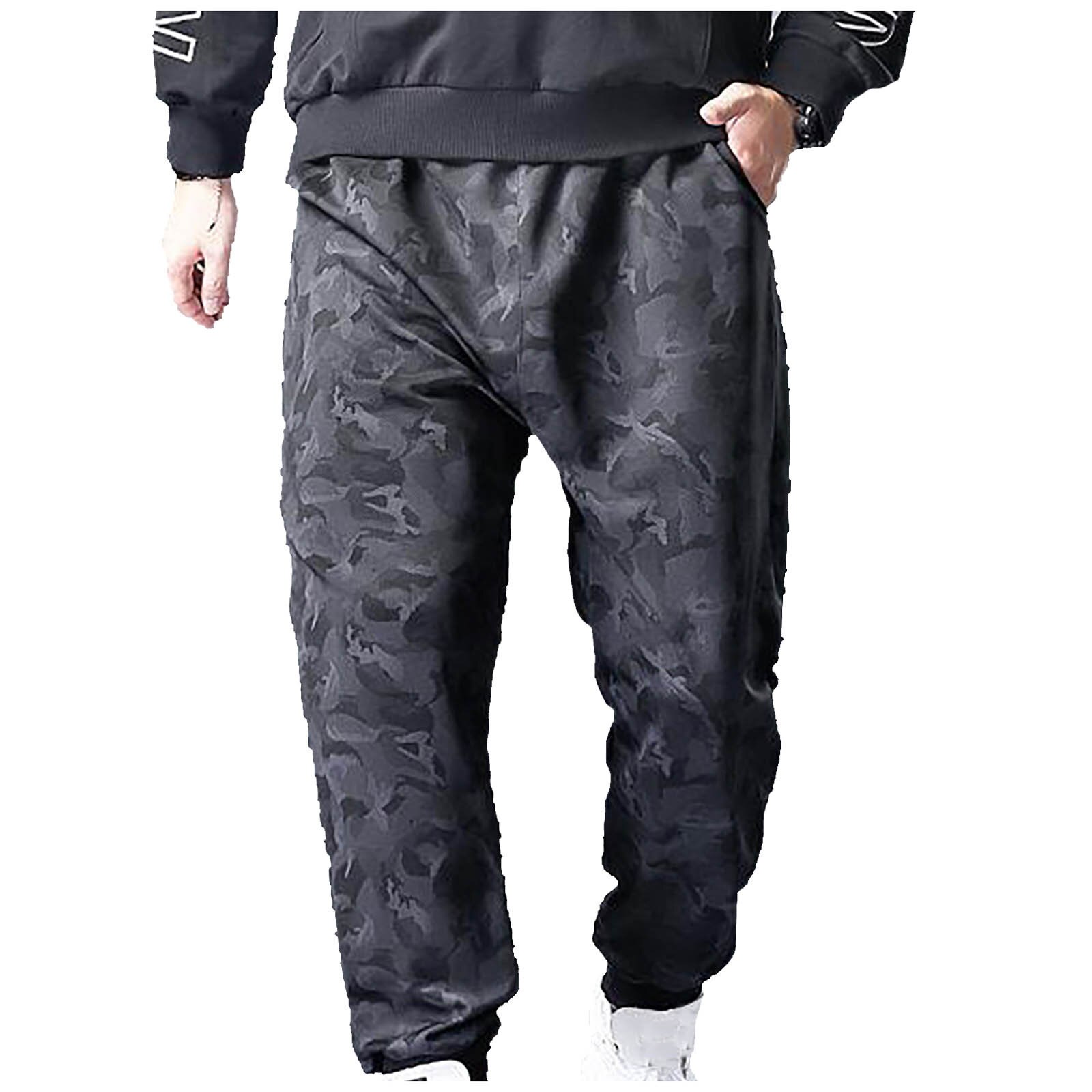 Zomer Casual Broek Mannen Mode Plus Size Losse Afdrukken Sport Lange Joggingbroek Broek Meerdere Zakken Camouflage Broek