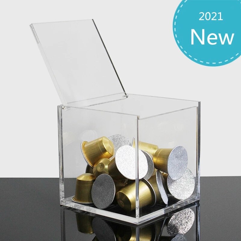 NYCBZ Panier de Rangement for dosettes de café, Support for dosettes de café, Organisateur de Capsules Expresso for Bar à café, doré(Gold