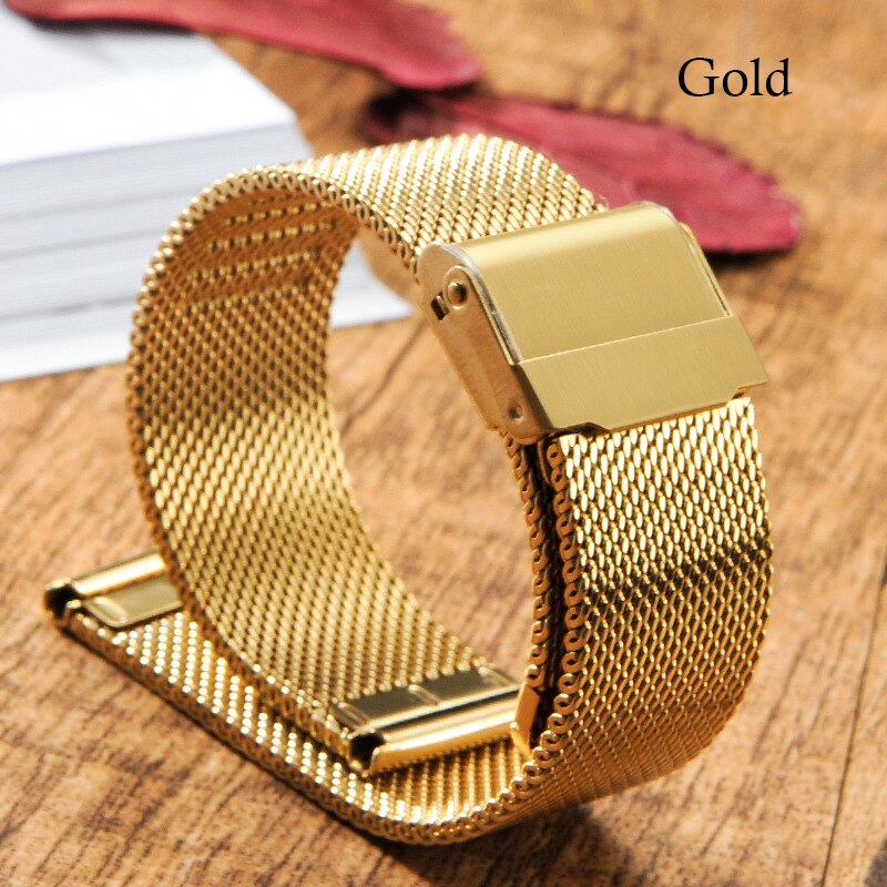 Voor Huawei Gt/GT2 Horloge Band 46Mm/42Mm Milanese Rvs B5 B3 Band Armband Universele 16/18/20/22 Mm Vervanging Band: Gold / Huawei Watch 2--20mm