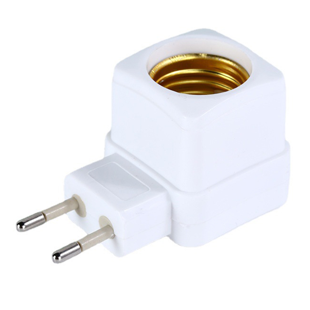 1 Pcs E27 LED Light Lamp Bulbs Socket Base Holder EU Plug Adapter ON/OFF Switch White
