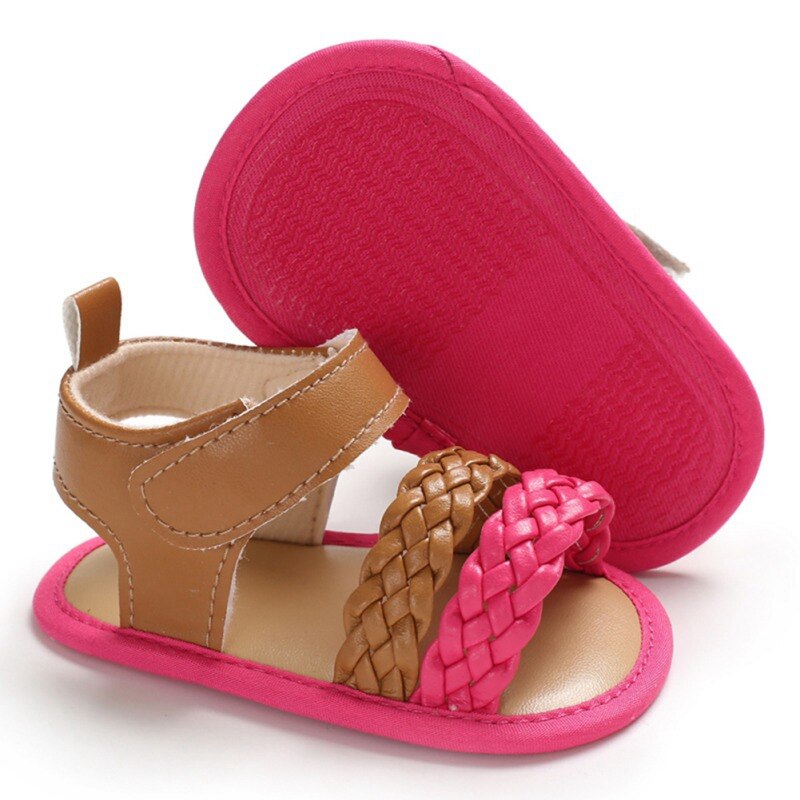 Baby Girl Sandals Anti-slip Baby Shoes PU Princess Toddler Girls Shoes Soft Sandals