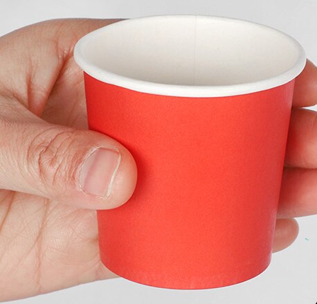 100pcs 100ml small disposable coffee cup 4oz wine milk tea yogurt fruit juice drink mini taste cup dessert paper cups with lid: cup5