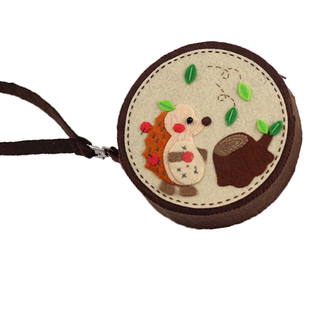 DIY Handmade Purse Bags Felt Applique Embroidery Ornament Kit for Children Kids Felt Craft Kit Sewing Material Packgae