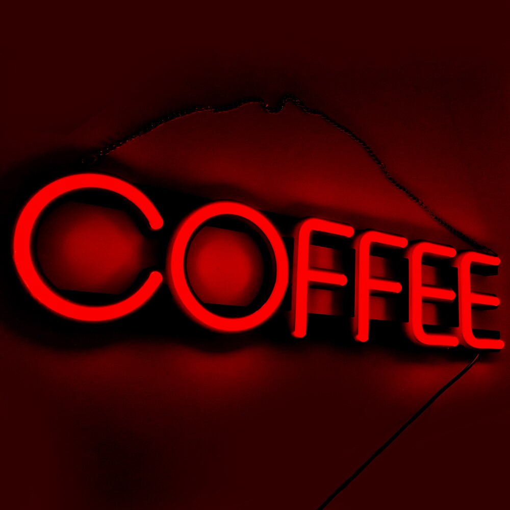 Deco 10x5 inches Red LED Neon Open Sign XMAS Ultra Bright LED Neon Lights Store Shop Windows Sign Advertising Lights Indoor lamp