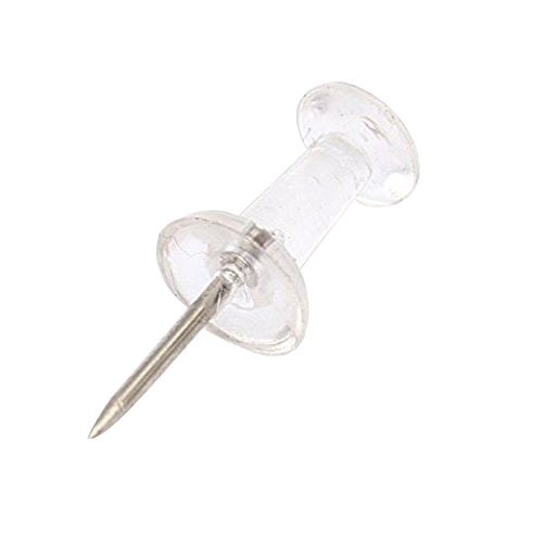 MYLB-200 x Clear Push Pins Transparent Plastic