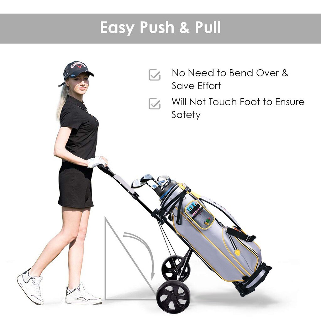 Golf 2-wheeled golf cart light folding bag trolley trolley supplies easy carry and fold Push Pull Golf Cart#0610g30