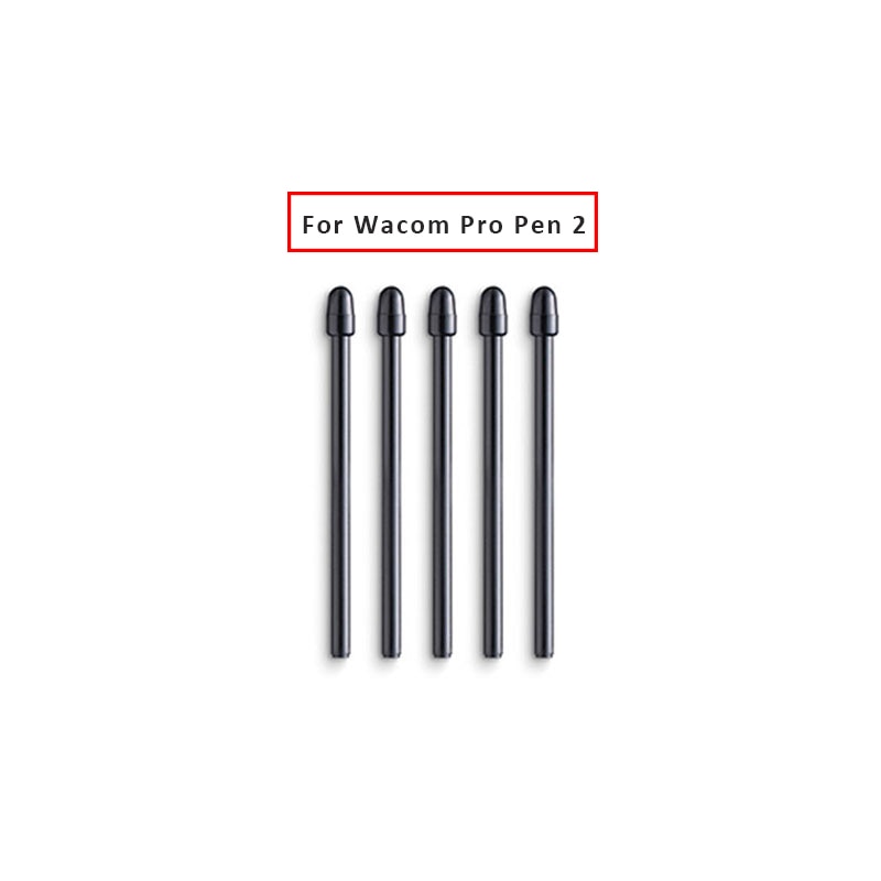5 Pcs / Lot For Wacom Intuos Pro PTH-660 / 860 Cintiq DTH-W1620 / 1320H Graphic Drawing Tablet's pen Wacom Pro Pen 2 Black Nibs
