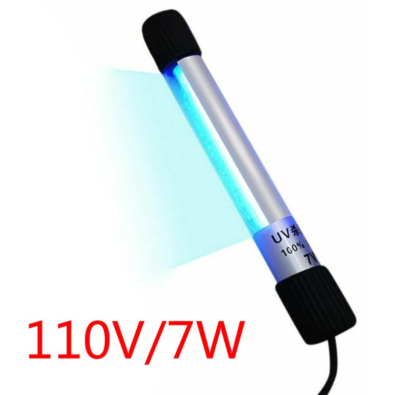 Led Uv Desinfectie Lamp Plug Draagbare Uvc Sterilisator Licht Buis Uv Lamp Schoonmaken Tool Waterdichte Lampada Uv Germicida: 110V 7W US