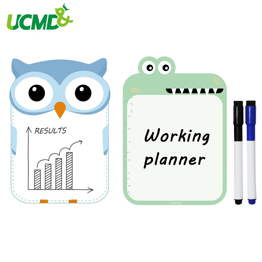 Creatieve Magnetische Whiteboard Sticker Voor Koelkast Koelkast Uitwisbare Schrijven Tekentafel Herinnering Opnemen Memo Bericht 4Pcs