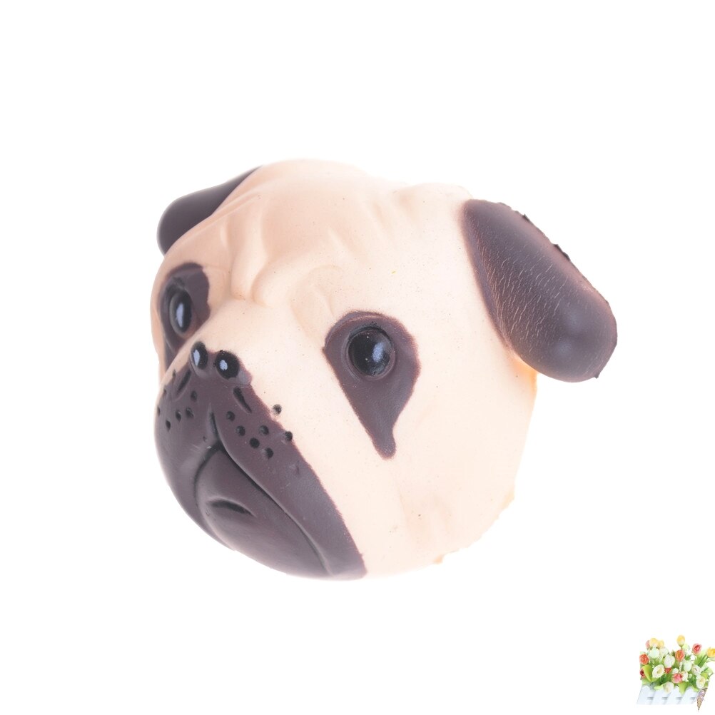 Apretar estirable cara de perro Pug Mini exprimidor Animal de curación juguetes blandos antiestrés de aumento lento