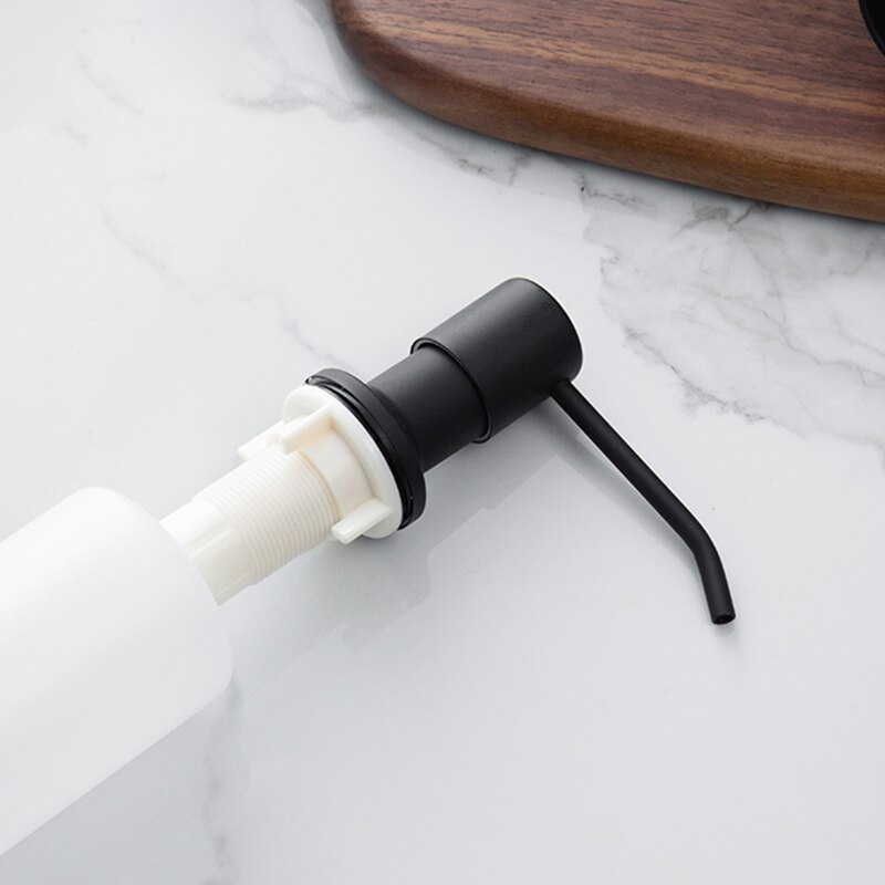 250ml kitchen sink soap dispensers pump brass + ABS plastic bottle liquid hand wash black kitchen sink soap dispenser
