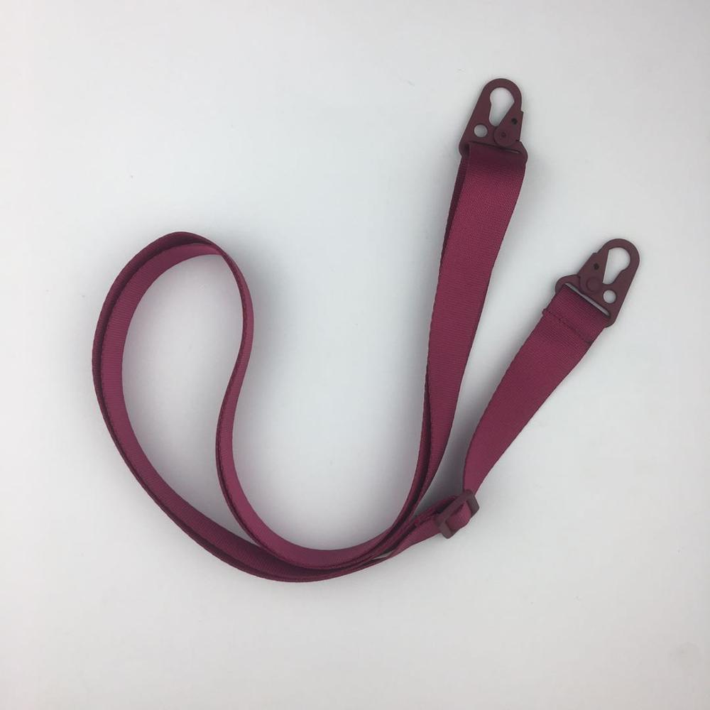 Luxury 160*2.5cm Adjustable Key Hook Lanyard For Mobile Phone Case Neck Strap Belt String Ropes Colorful Nylon Necklace Chain: Red wine