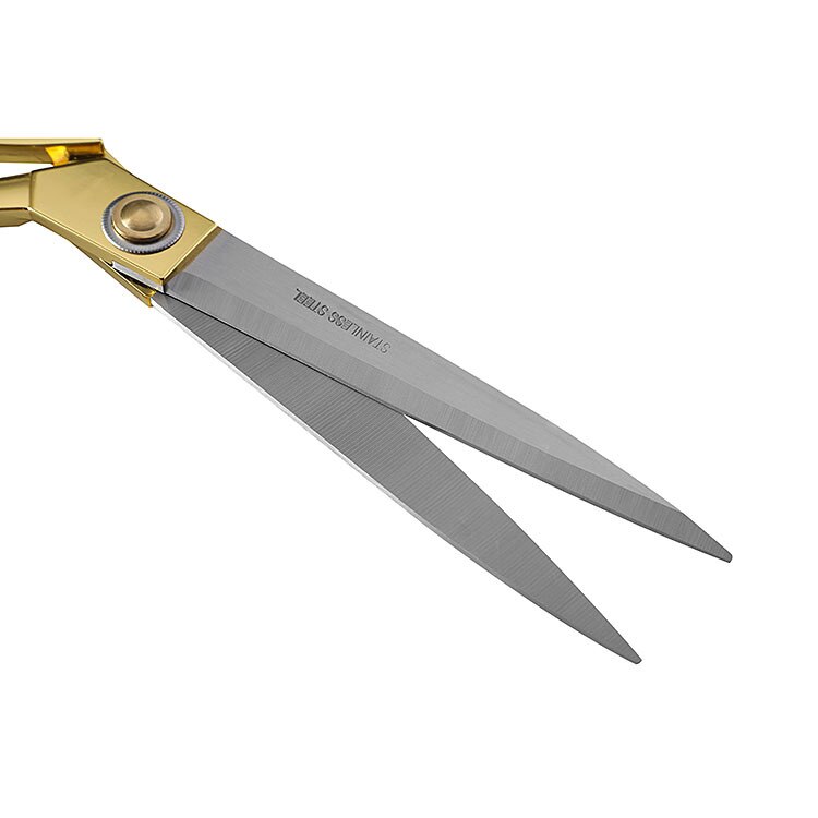 Stainless steel gilded sewing scissors Clothing scissors Sewing and cutting clothes cloth scissors Large fabric scissors